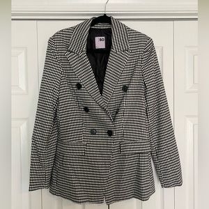 Womens Houndstooth Blazer